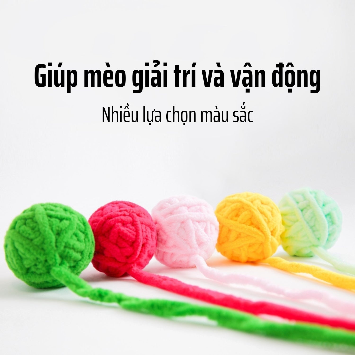 Đồ chơi quả bóng len cho mèo Đồ chơi quả bóng len cho mèo