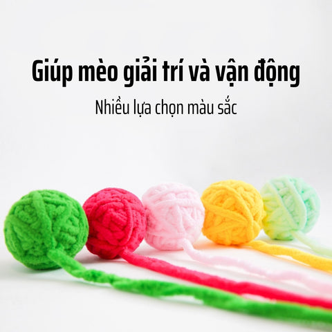 Đồ chơi quả bóng len cho mèo Đồ chơi quả bóng len cho mèo
