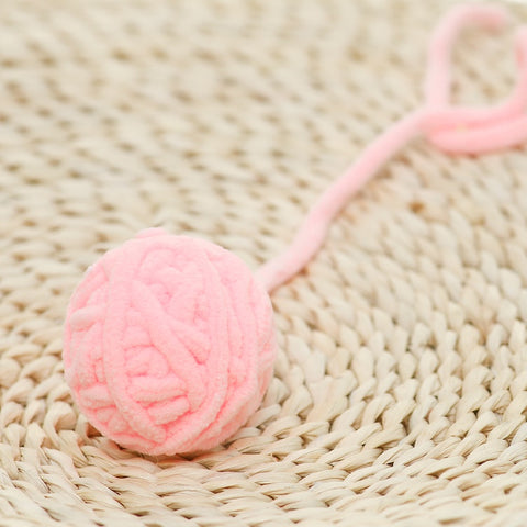 Bóng len cho mèo màu hồng nhạt Bóng len cho mèo màu hồng nhạt