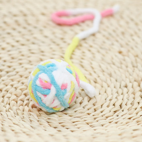 Bóng cho mèo chơi màu trắng xanh vàng hồng Bóng cho mèo chơi màu trắng xanh vàng hồng