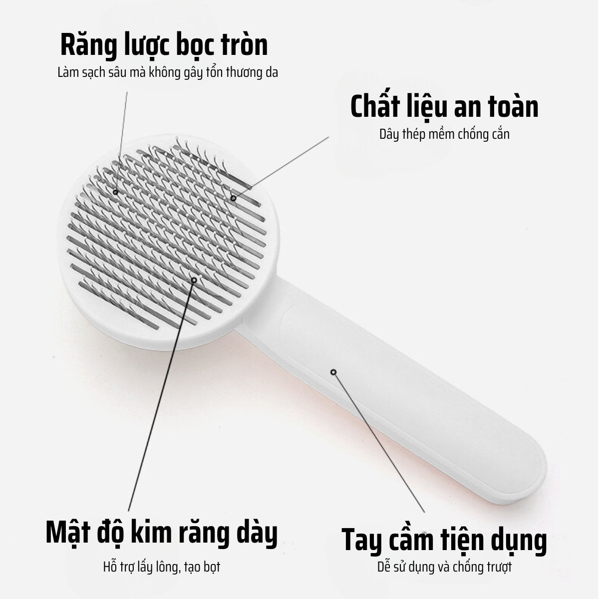 Ưu điểm của lược chải lông chó mèo KEY PET