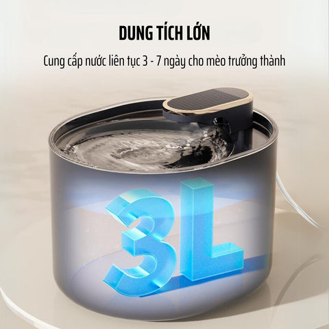 Dung tích 3L của máy lọc nước cho mèo