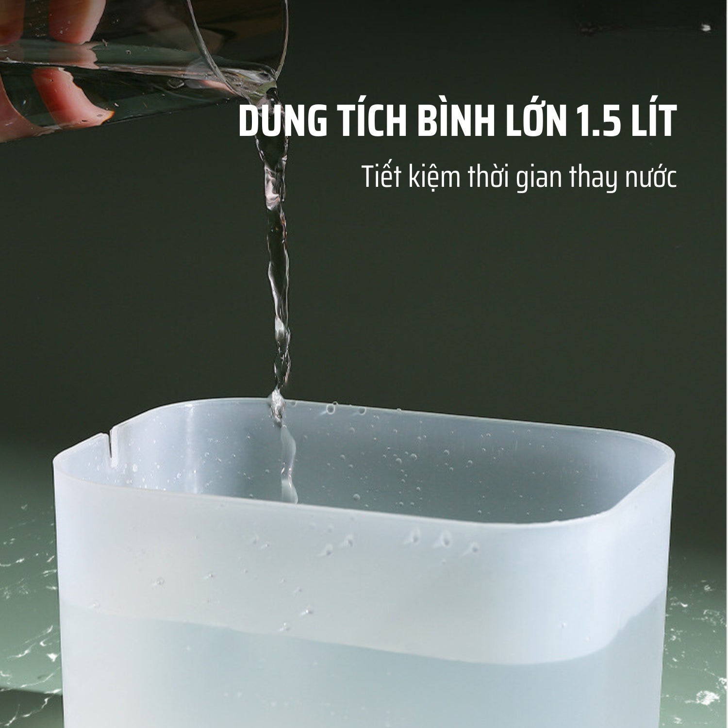 Dung tích bình 1.5L của máy lọc nước cao cổ