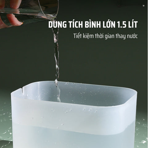 Dung tích bình 1.5L của máy lọc nước cao cổ