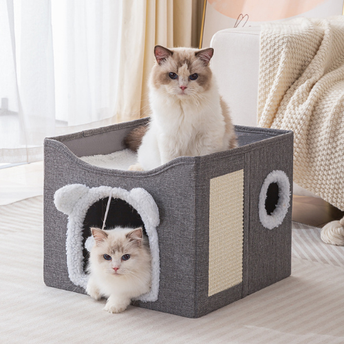 nhà cho mèo kiêm ổ nằm có thể gấp gọn