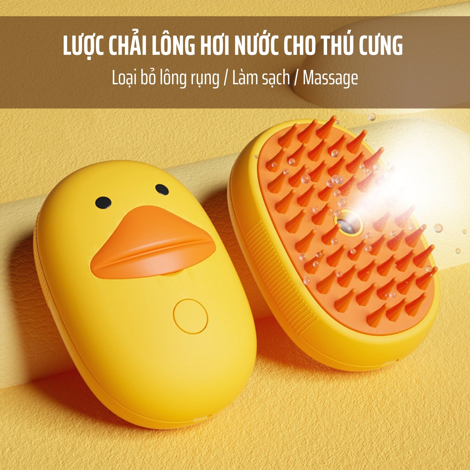 Lược chải lông cho chó mèo xịt hơi nước tự động