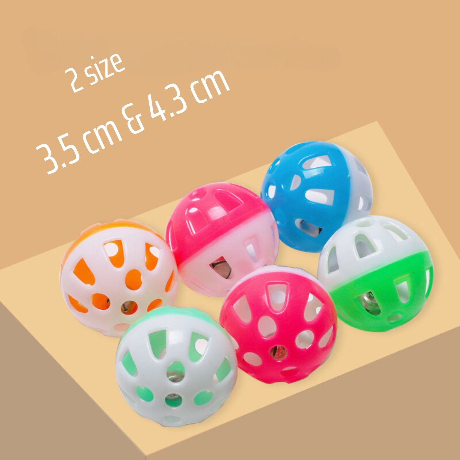 bóng lục lạc cho chó mèo có hai size lớn nhỏ