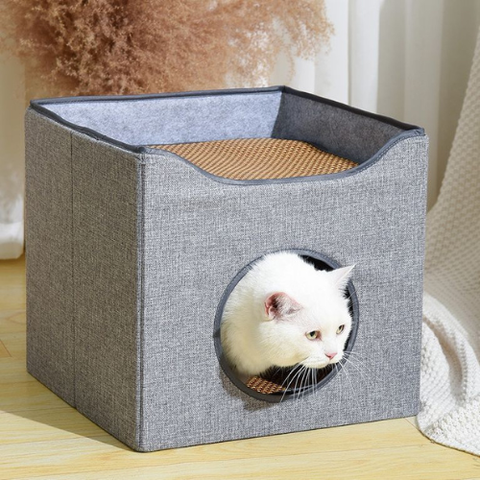 Nhà Kiêm Ổ Nằm Cho Mèo Dễ Thương Có Thể Gấp Gọn