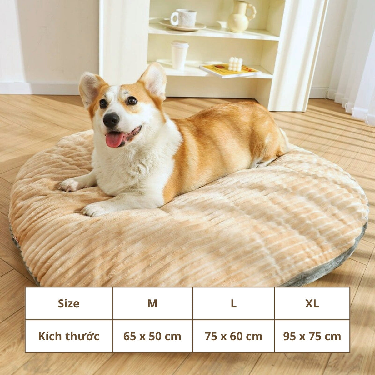 kích thước ổ nằm êm ái cho thú cưng