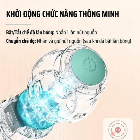 Đồ Chơi Quả Bóng Lăn Tự Động Cho Chó Mèo Tự Chơi