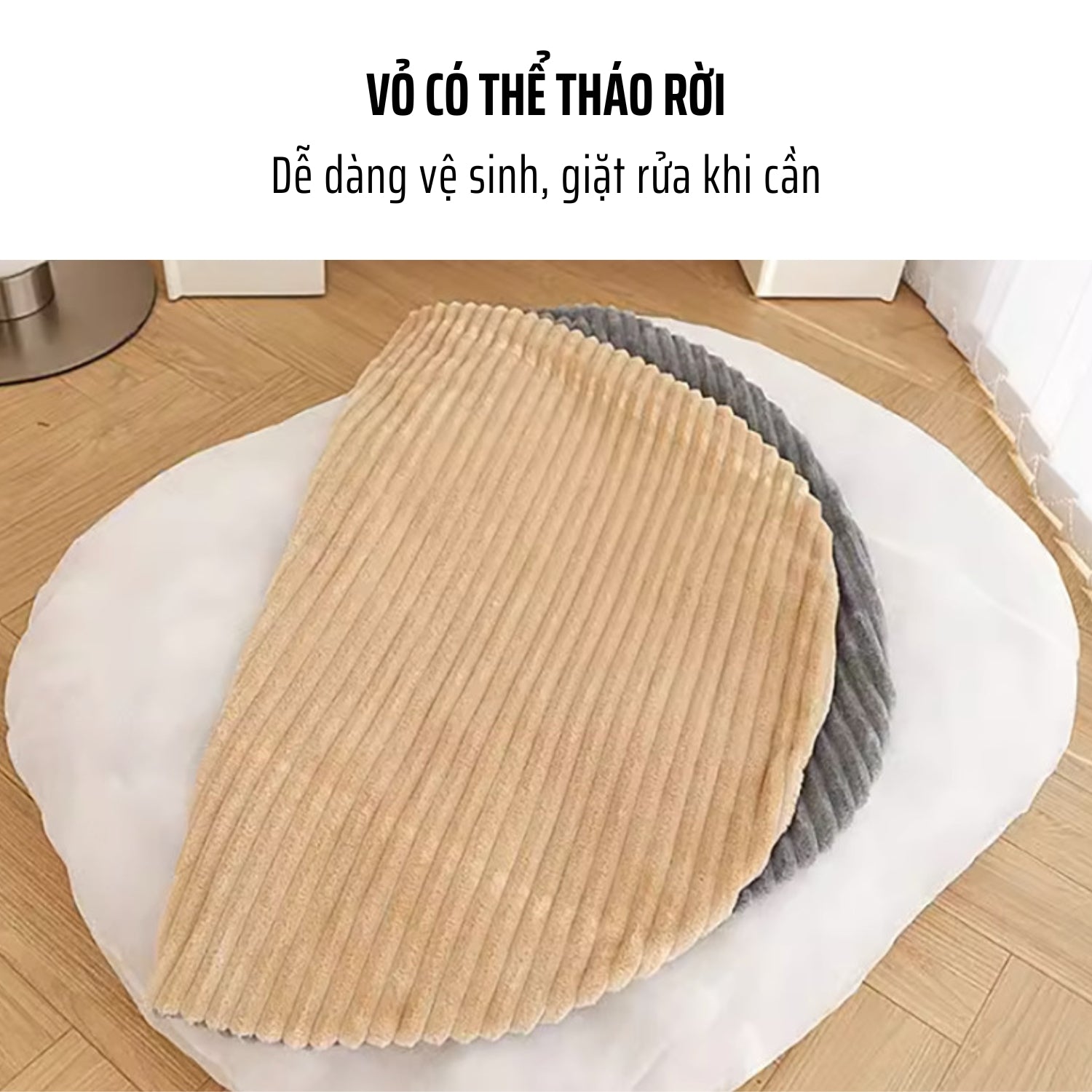 vỏ của nệm cho chó mèo có thể tháo rời để làm sạch