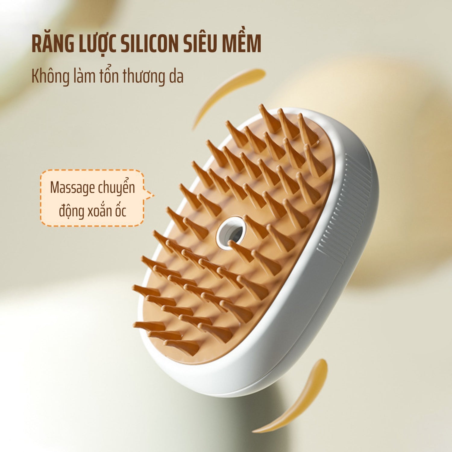 Răng lược chất liệu silicon siêu mềm