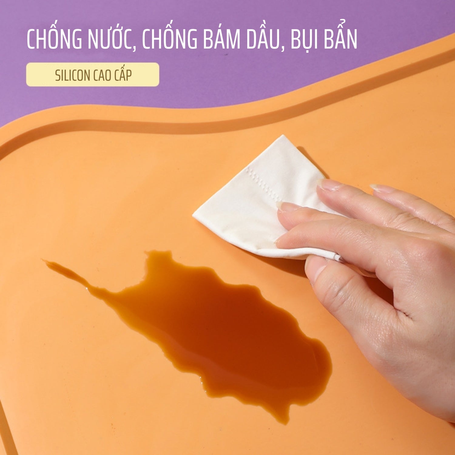 Chất liệu chống nước chống bám bẩn của thảm lót thức ăn chó mèo