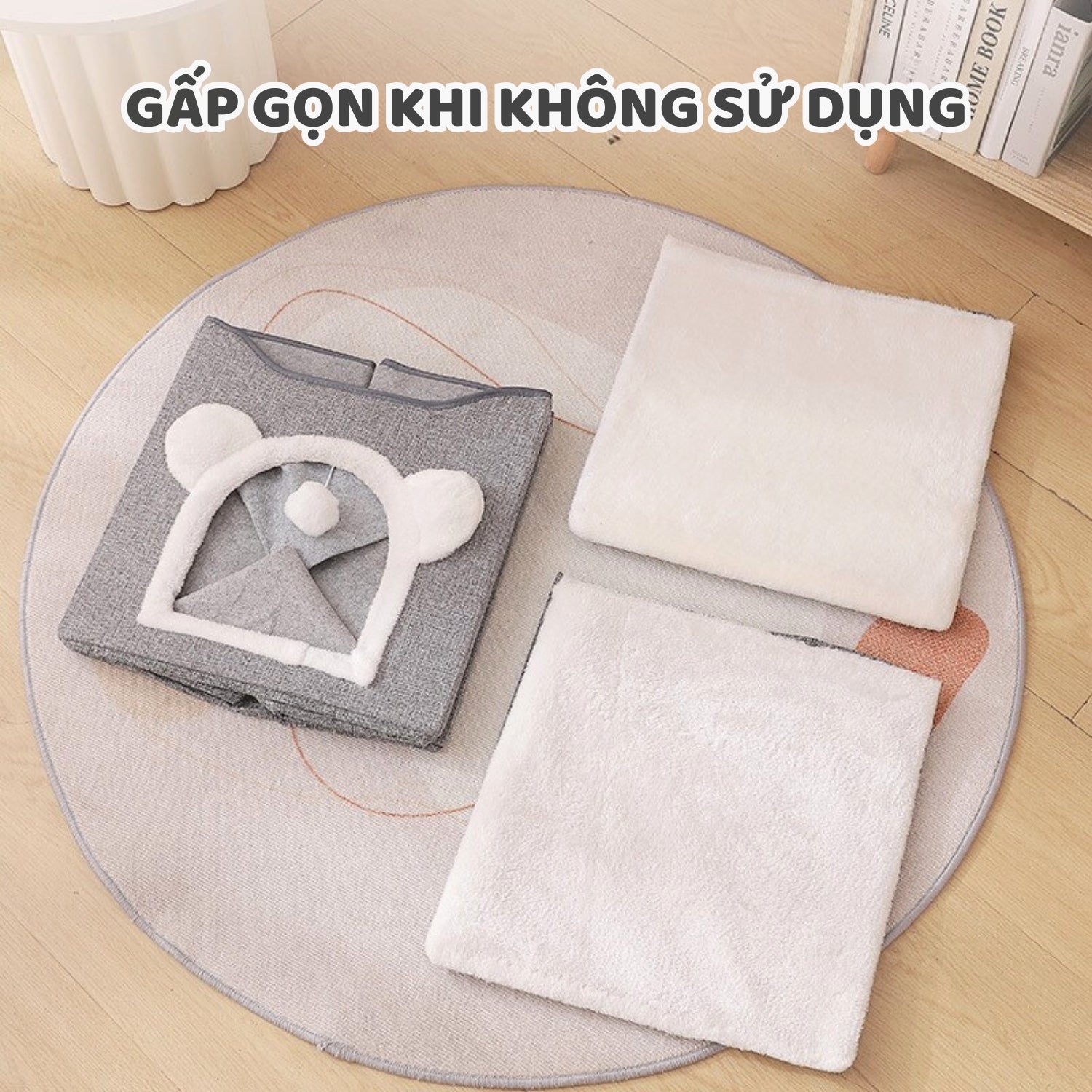 nhà cho mèo dạng hình hộp dễ thương