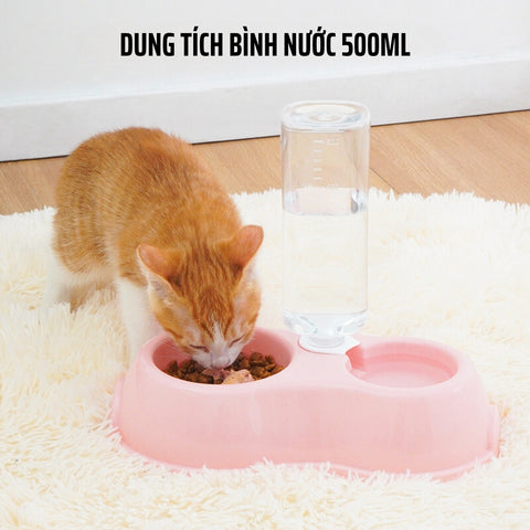 Dung tích bình nước cho mèo tới 500ml