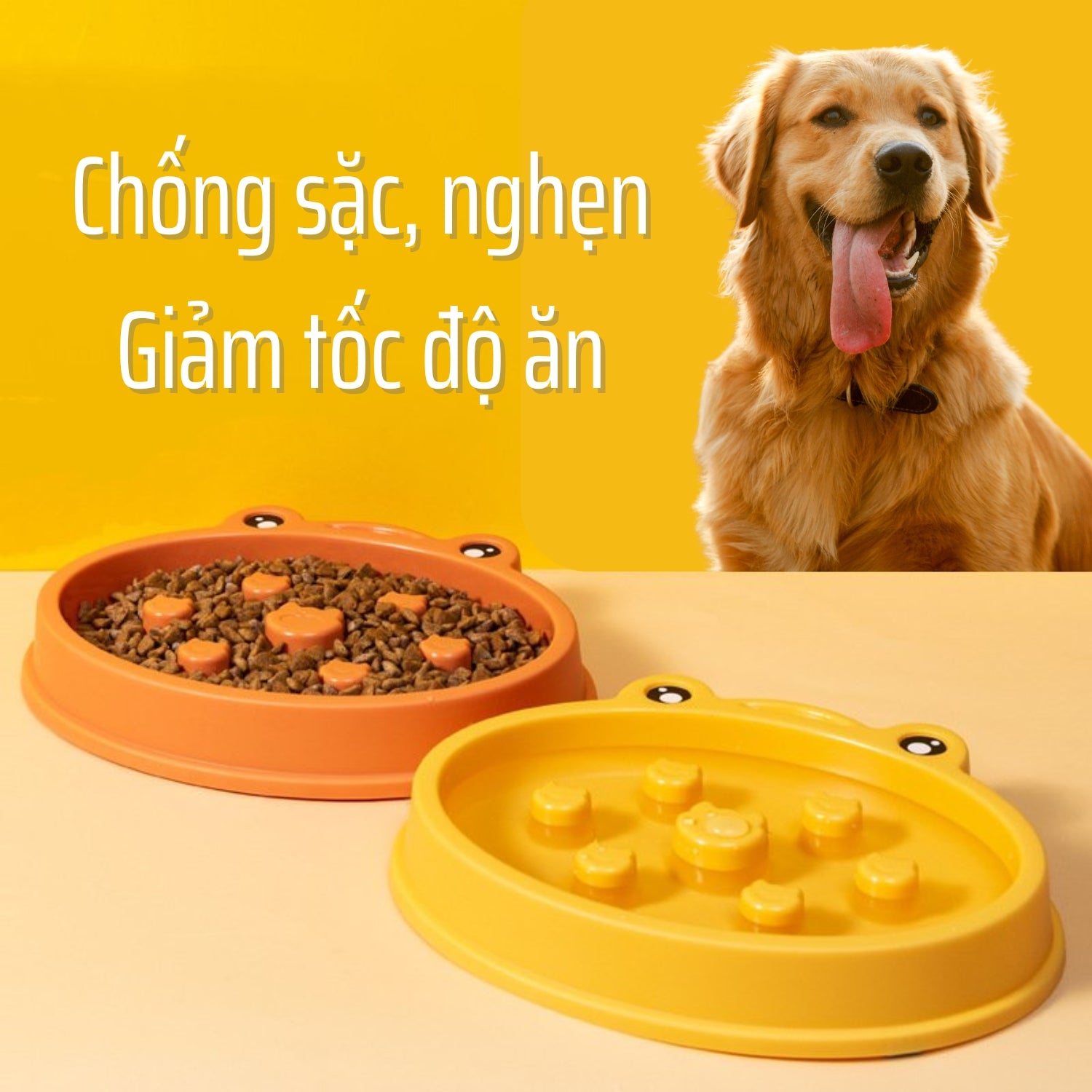 Bát ăn chống nghẹn cho chó 