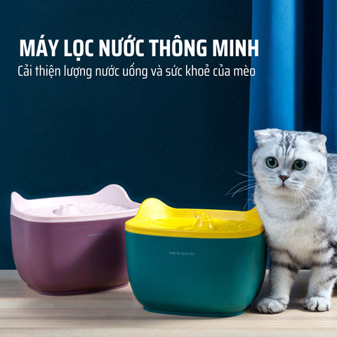 Máy lọc nước cho mèo mẫu tai mèo dễ thương 2.5L