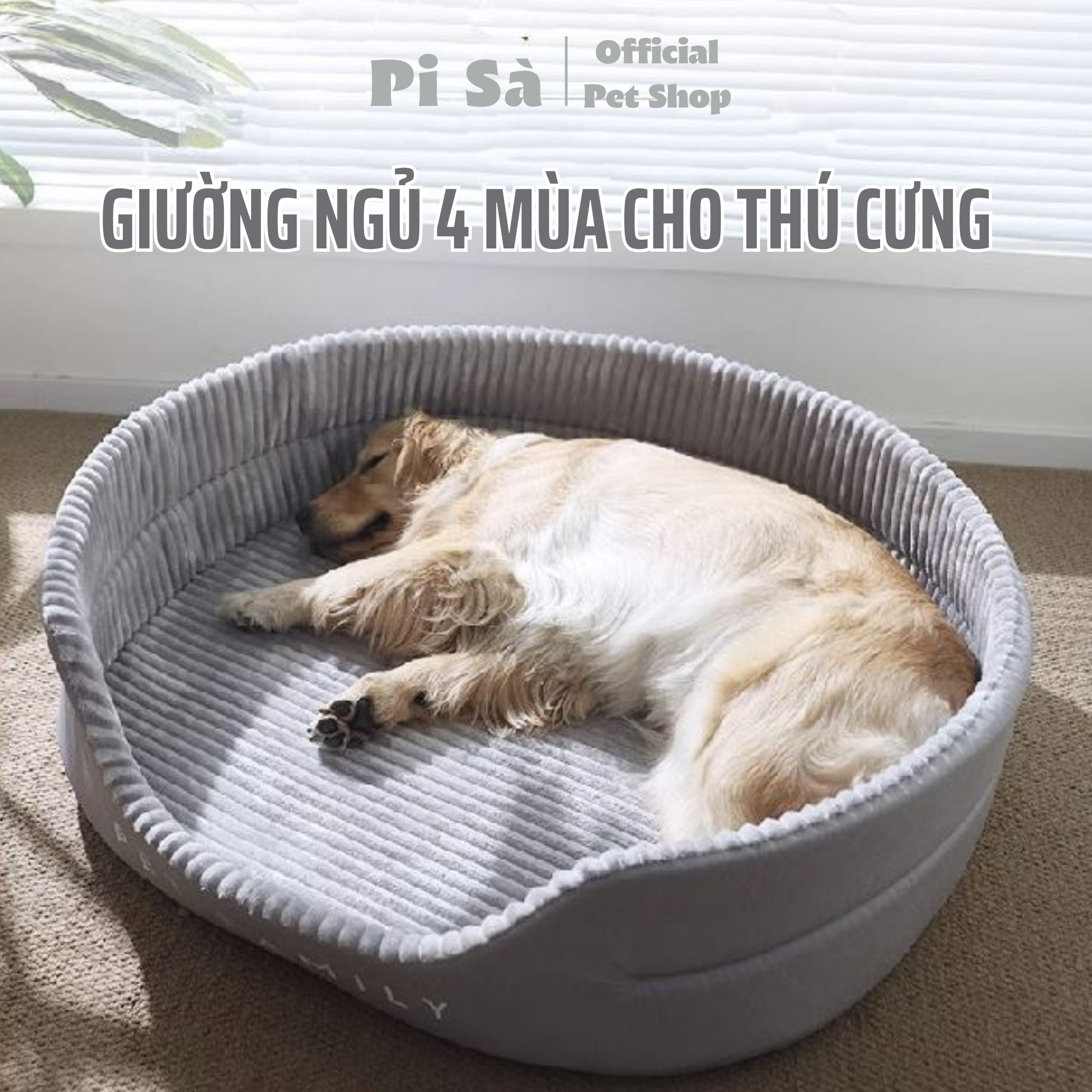 Ổ nằm bốn mùa cho chó mèo PET FAMILY