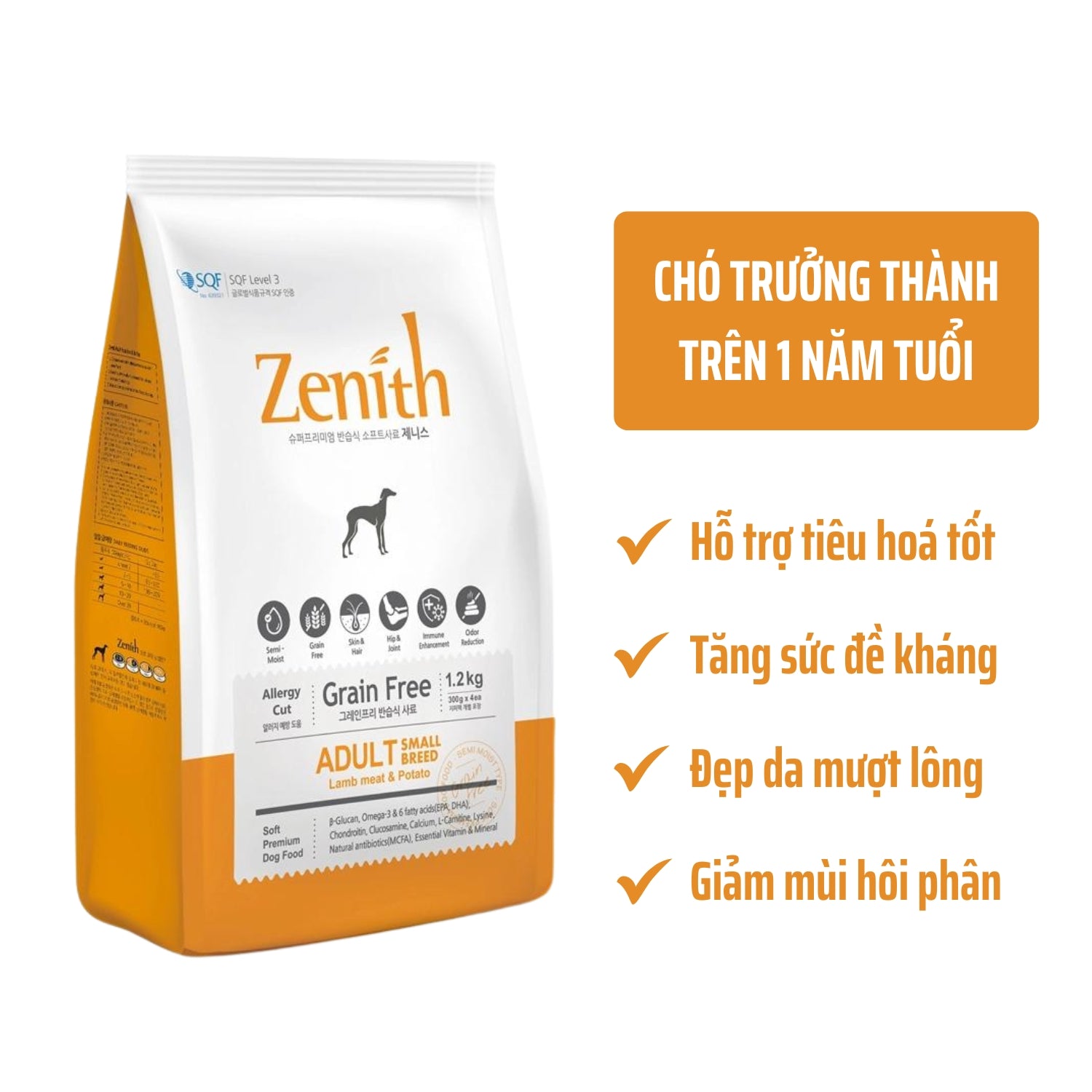 Thức Ăn Hạt Mềm Zenith Adult Cho Chó Trưởng Thành