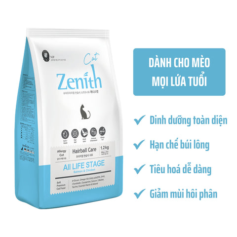 Thức Ăn Hạt Mềm Zenith Cho Mèo Mọi Lứa Tuổi