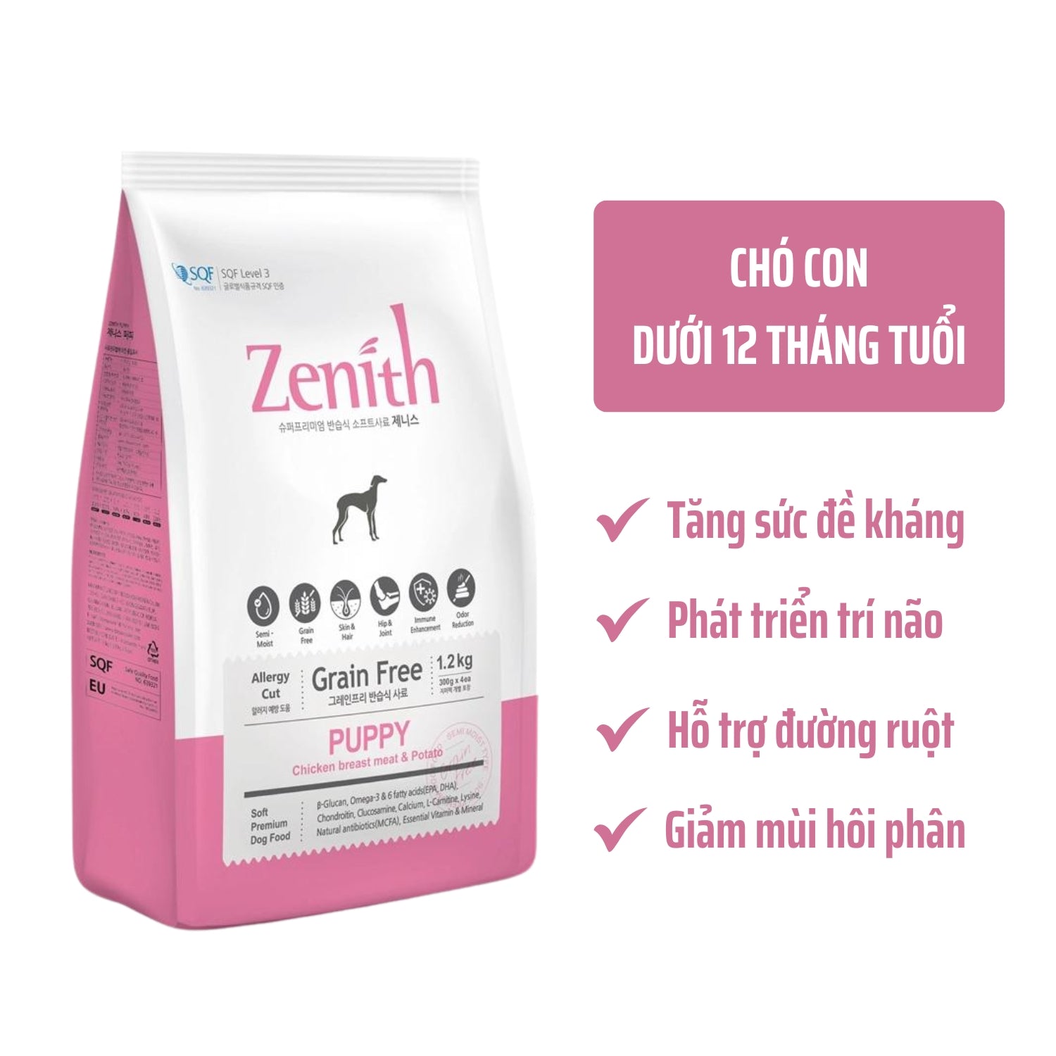 Thức Ăn Hạt Mềm Zenith Puppy Cho Chó Con